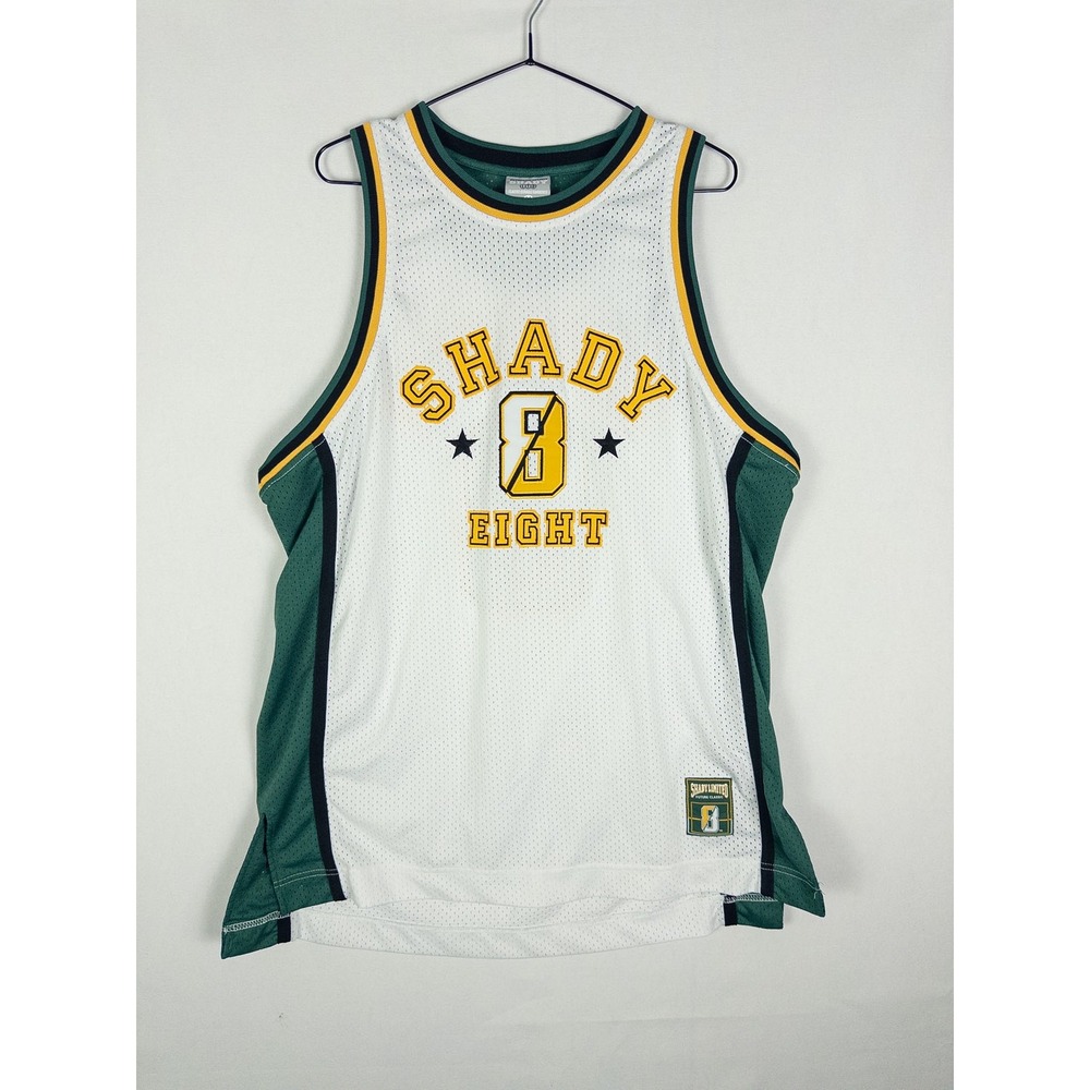 Y2K Shady Ltd Eminem Shady Eight #8 Basketball Jersey Mens M White Hip Hop Stree